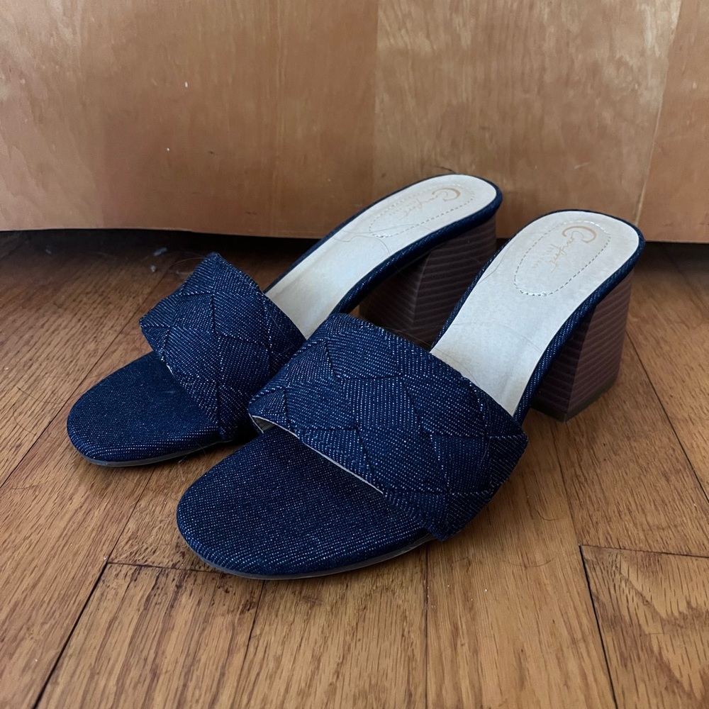 Blue Jean Comfort Est. 1946 backless heels